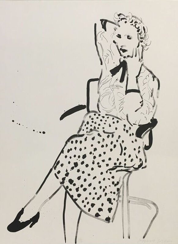 David Hockney, ‘Celia with polka dot skirt’, 1980, Print, Lithograph, Belgis-Freidel Fine Art, Ltd.
