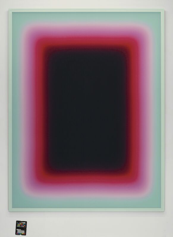 Jonny Niesche, ‘All felt in the mouth as pulsing question’, 2019, Painting, 3 x layers of Voile fabric print Aluminium flat bar frame of my design Auto lack, LUNDGREN GALLERY