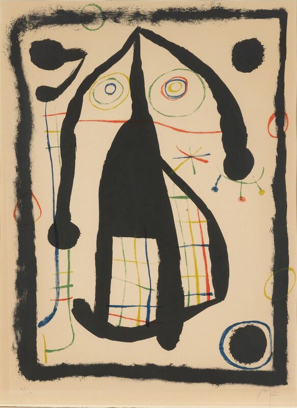 Joan Miró, ‘L'ÉTRANGÈRE (M. 184)’, 1958, Print, Color lithograph, Doyle