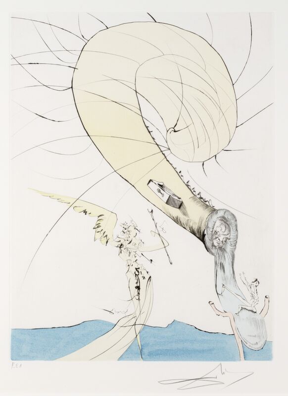 Salvador Dalí, ‘Freud A Tete D'Escargot from Apres 50 Ans du Surrealisme’, Print, Drypoint, Dallas Museum of Art
