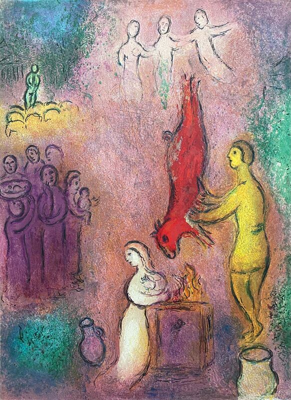 Marc Chagall, ‘“Sacrifices Made to the Nymphs,” Daphnis et Chloé (Cramer 46)’, 1977, Ephemera or Merchandise, Offset lithograph on wove paper, Art Commerce