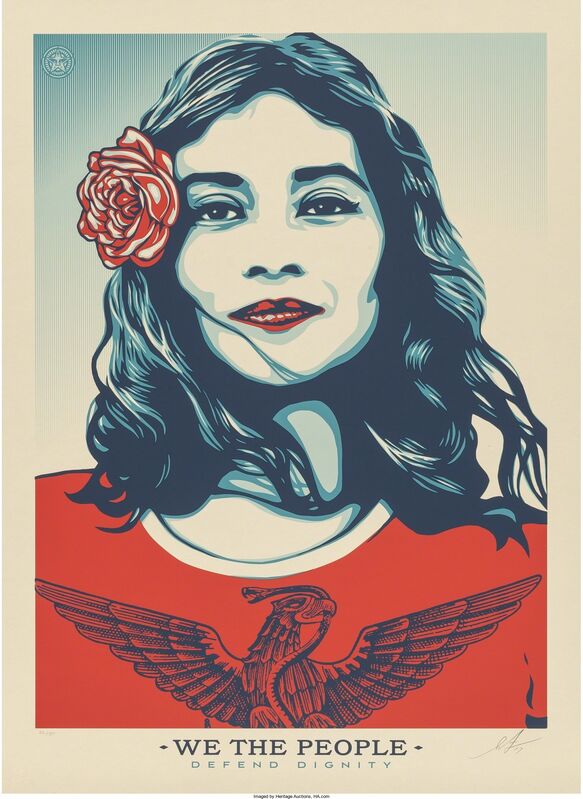 Shepard Fairey, ‘We the People: Defend Dignity’, 2017, Print, Lithograph in colors, Heritage Auctions