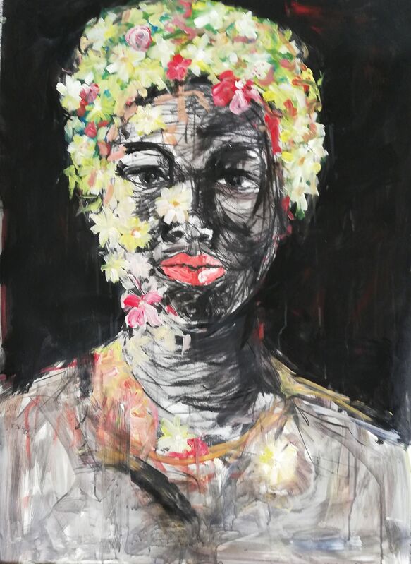 Lindele Msweli, ‘n.T.’, 2019, Painting, Acryl on Paper, TO LIVE IS TO CHOOSE