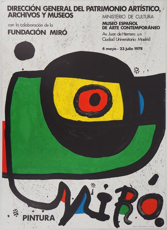 Joan Miró, ‘Miro. Pintura’, 1978, Print, Original lithograph poster on paper, Samhart Gallery