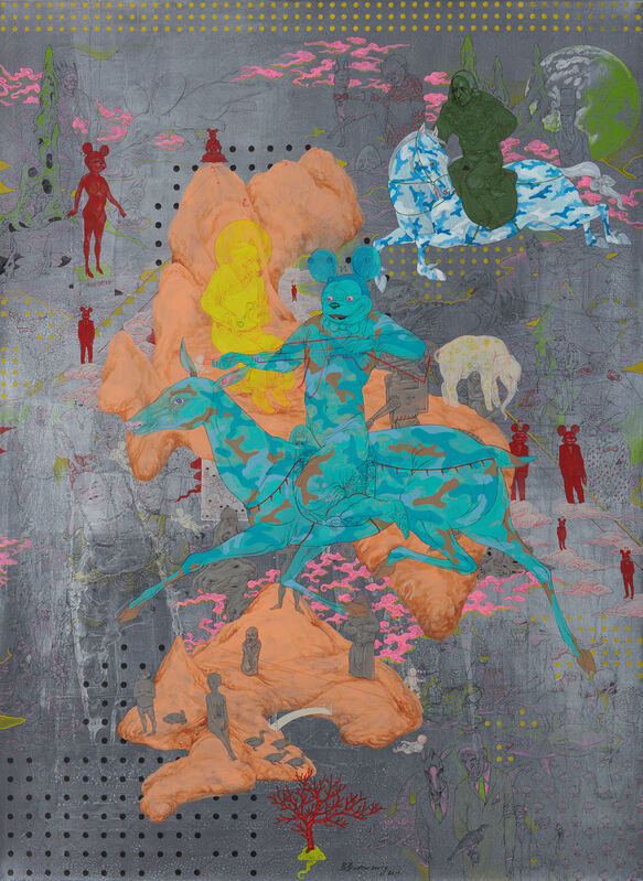 Baatarzorig Batjargal, ‘Social Law’, 2019, Painting, Acrylic on canvas, Jack Bell Gallery