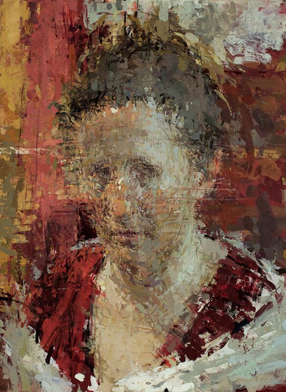 Ann Gale, ‘Shannon in Red’, 2015, Painting, Oil on copper, Dolby Chadwick Gallery