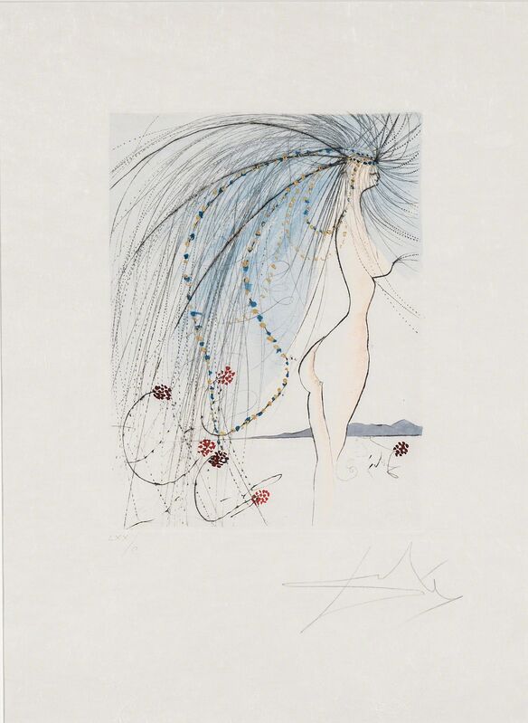 Salvador Dalí, ‘Diane de Poitiers’, 25993, Print, Drypoint with hand-coloring on Japan paper, Skinner