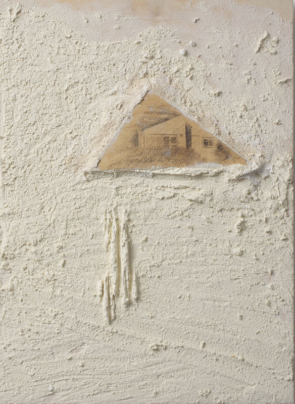 Tamar Roded, ‘Untitled’, 2020, Painting, Print and plaster on wood, Litvak Contemporary