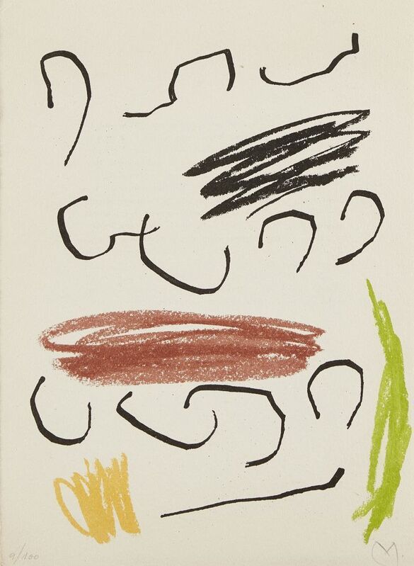 Joan Miró, ‘Composition VII, from Recent Unpublished Works (Obra inedita recent) [Cramer 95]’, 1964, Print, Lithograph in colours on wove, Roseberys