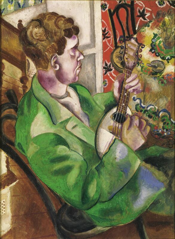 Marc Chagall, ‘The Mandoline Player (David, the Artist's Brother, Playing the Mandolin)’, 1914-1915, Painting, Oil on cardboard, Art Resource