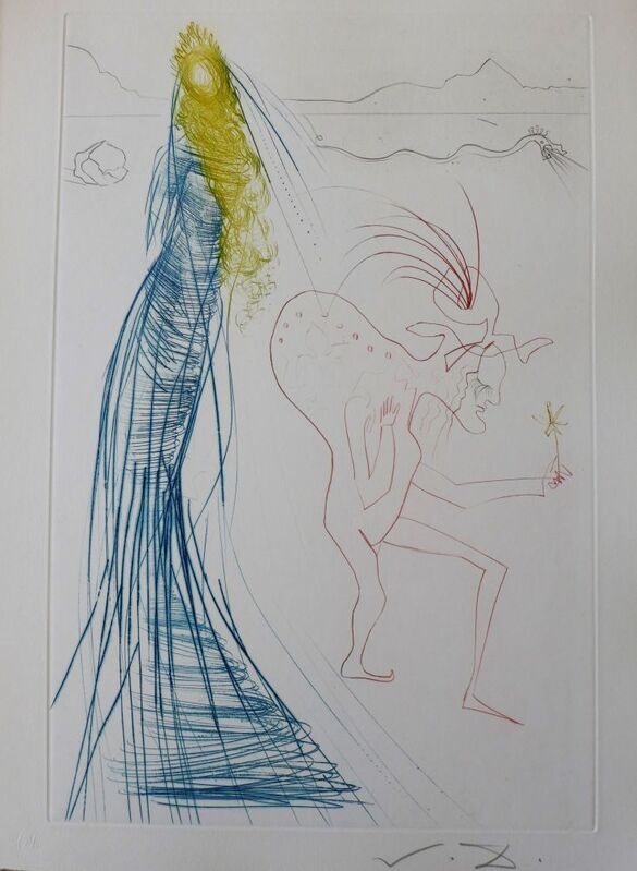Salvador Dalí, ‘Tristan and Iseult : Frocin, the Bad Dwarf’, 1970, Print, Etching on paper, Samhart Gallery