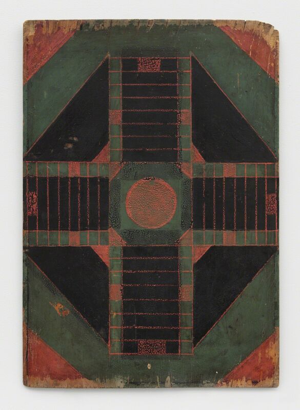 Unknown Artist, ‘Parcheesi Game Board ’, Early 20th Century, Other, Polychrome on wood panel, Ricco/Maresca Gallery