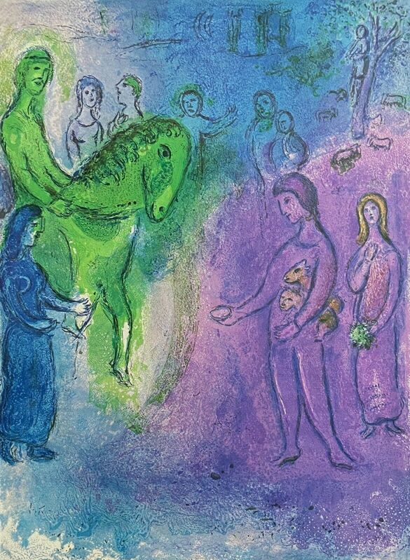 Marc Chagall, ‘“Arrival of Dionysophanes,” Daphnis et Chloé (Cramer 46)’, 1977, Ephemera or Merchandise, Offset lithograph on wove paper, Art Commerce