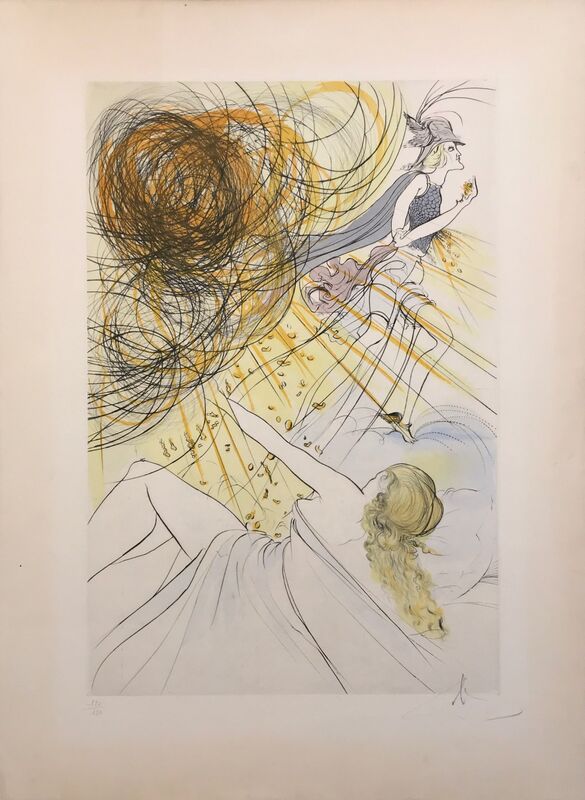 Salvador Dalí, ‘Homage To Mercure’, 1973, Drawing, Collage or other Work on Paper, Original Engraving + Color, Dali Paris