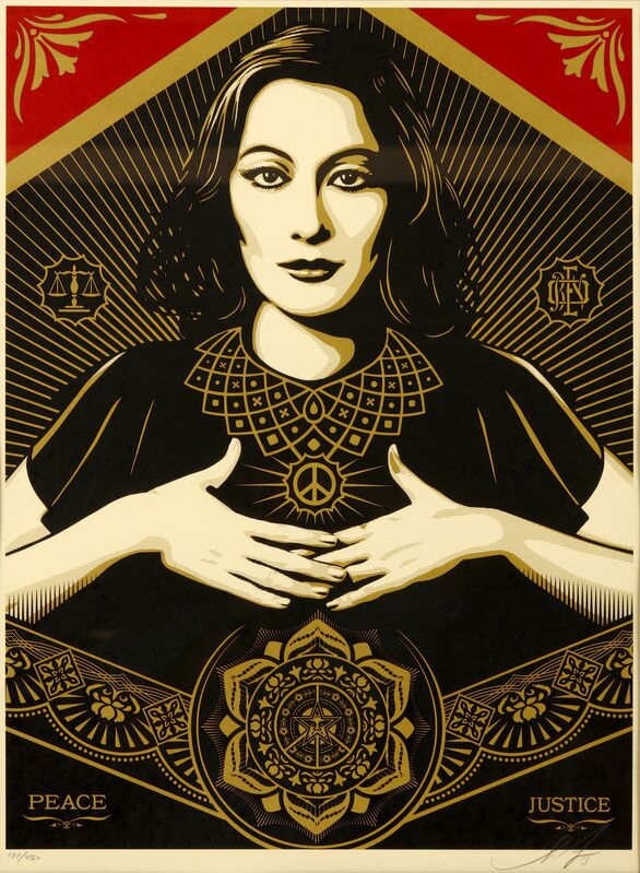 Shepard Fairey, ‘Peace & Justice’, 2013, Print, Screenprint in colours, Chiswick Auctions