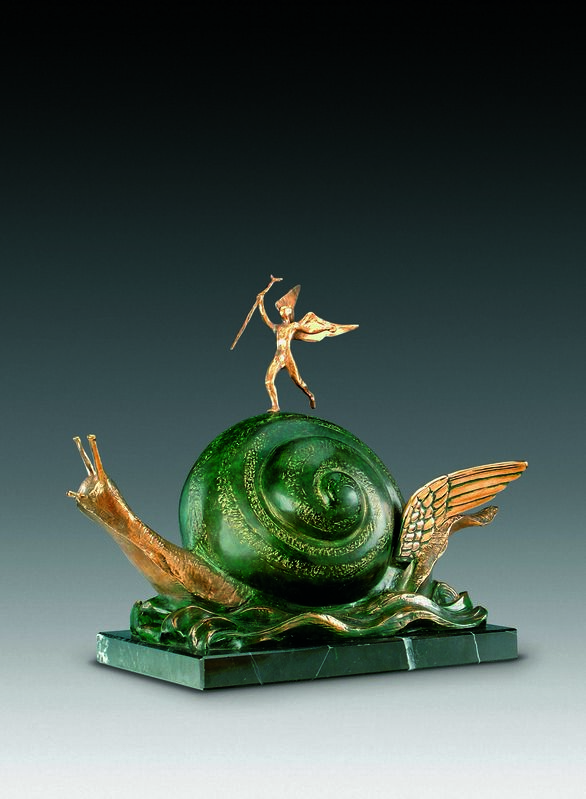 Salvador Dalí, ‘The Snail And The Angel’, Conceived in 1977, Sculpture, Bronze lost wax process, Dali Paris
