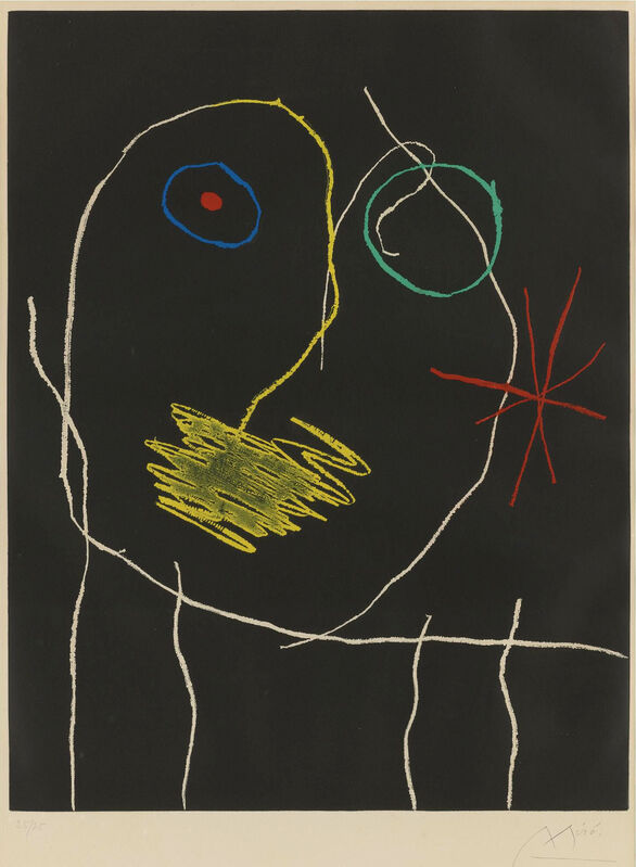 Joan Miró, ‘Le prophète de la nuit’, 1965, Print, Etching, Invertirenarte.es