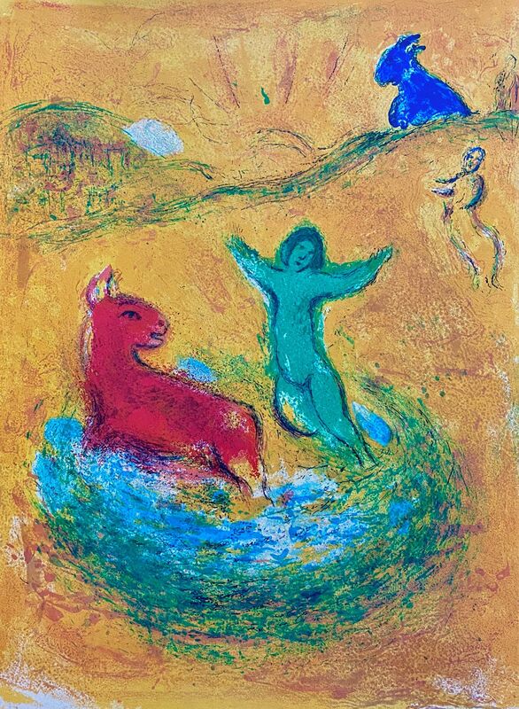 Marc Chagall, ‘“Le Piège à Loups (The Wolf Trap)” from Daphnis et Chloé (Cramer 46; Mourlot 312)’, 1977, Ephemera or Merchandise, Offset lithograph on wove paper, Art Commerce
