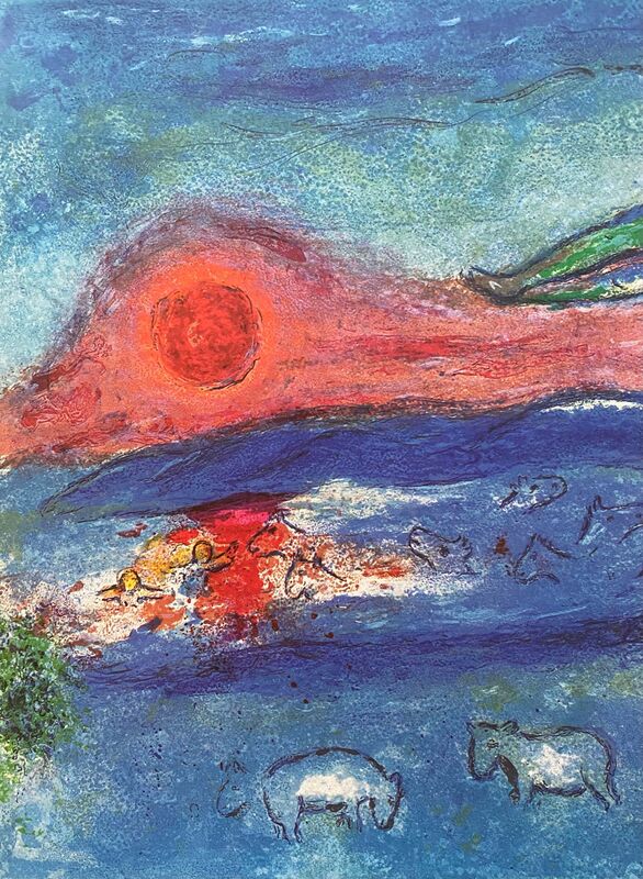 Marc Chagall, ‘“La Mort de Dorcon (Dorcon’s Death),” from Daphnis et Chloé (Cramer 46; Mourlot 320)’, 1977, Ephemera or Merchandise, Offset lithograph on wove paper, Art Commerce