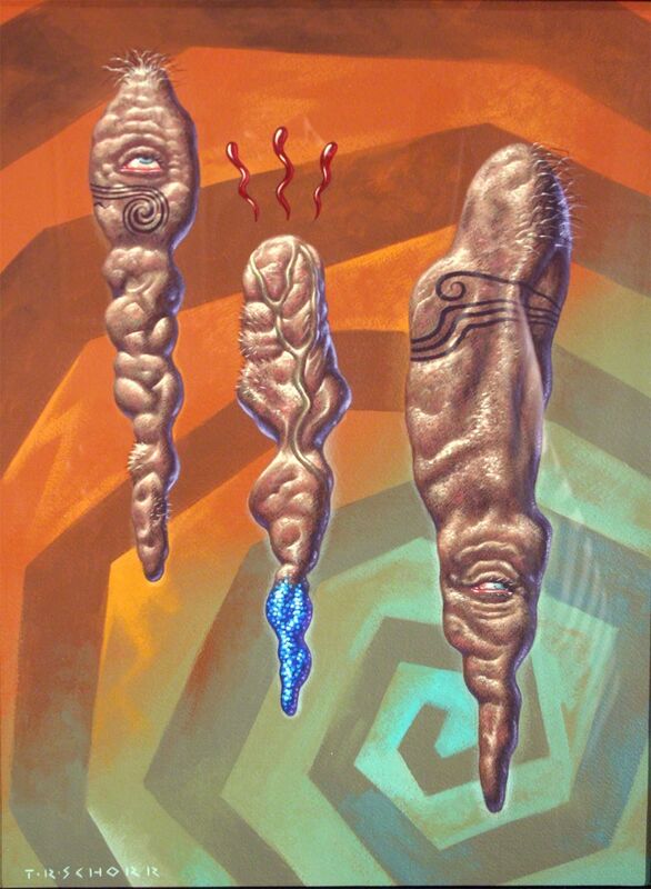 Todd Schorr, ‘Heebeejeebee Blodd Sweat’, 1991, Painting, Acrylic on paper, KP Projects
