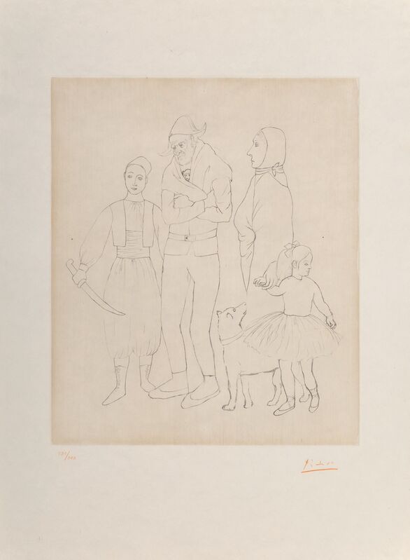 Pablo Picasso, ‘Famille des saltimbanques’, c. 1950, Print, Etching on japon nacré paper, Heritage Auctions