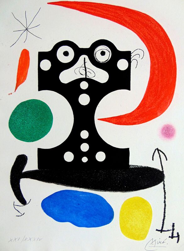 Joan Miró, ‘Monument to Christopher Columbus and Marcel Duchamp’, 1971, Print, Complete Set of Thirteen Original Hand Signed Etchings on Arches Wove Paper with the Accompanying Text and Portfolio, Gilden's Art Gallery