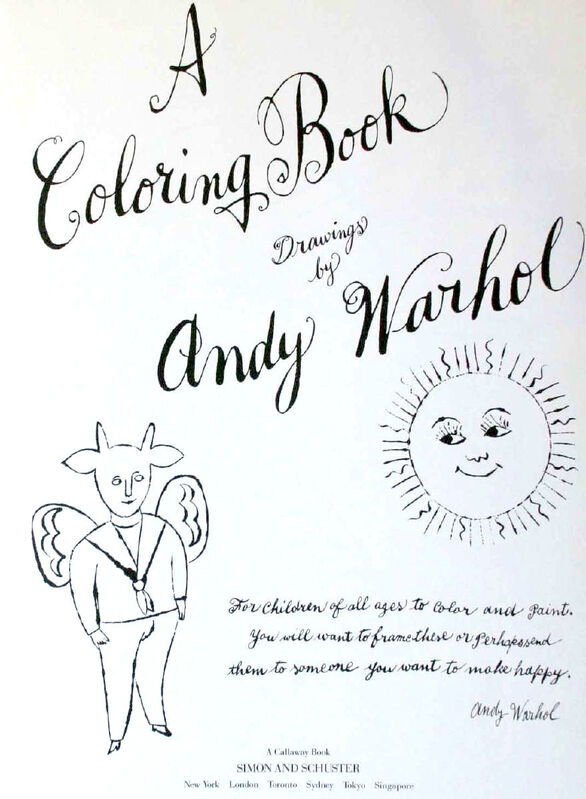 Andy Warhol, ‘Andy Warhol Coloring Book (out-of-print)’, 1990, Ephemera or Merchandise, Lithographic printing, over-sized, Gallery 52
