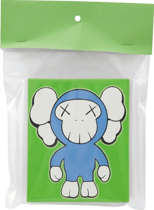 KAWS, ‘UNTITLED’, 2002, Painting, Acrylic on canvas with plastic packaging, Phillips