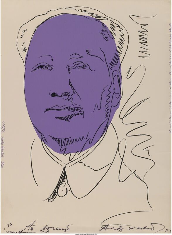 Andy Warhol, ‘Mao’, 1974, Print, Screenprint on wallpaper, Heritage Auctions