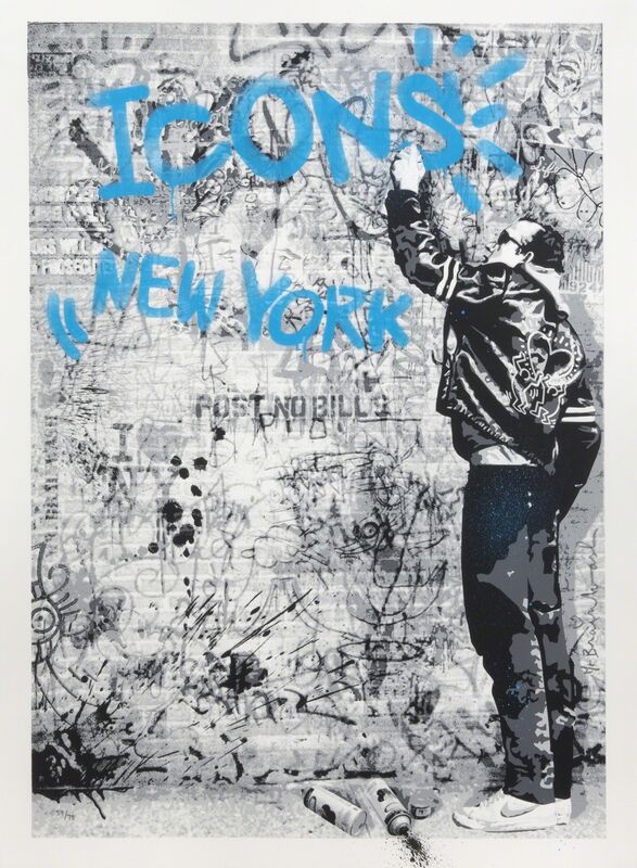 Mr. Brainwash, ‘New York Icons - Keith Haring’, 2009, Print, Screenprint on paper with aerosol, Julien's Auctions