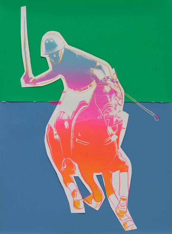 Andy Warhol, ‘Four Polo Players’, 1985, Print, Unique screenprints with collage on colored graphic art paper, Hindman