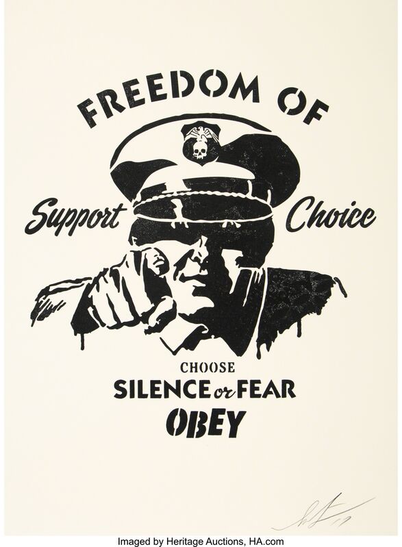 Shepard Fairey, ‘Freedom of Choice’, 2017, Other, Letterpress on paper, Heritage Auctions