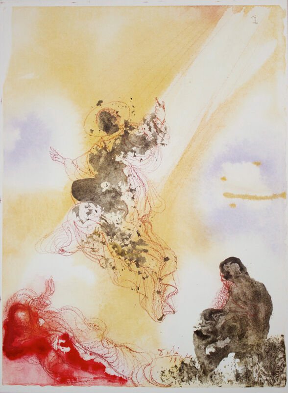 Salvador Dalí, ‘Saint Raphael And Tobias’, 1964-1967, Print, Original Colored Lithograph and Serigraph on Heavy Rag Paper, Studio Mariani Gallery