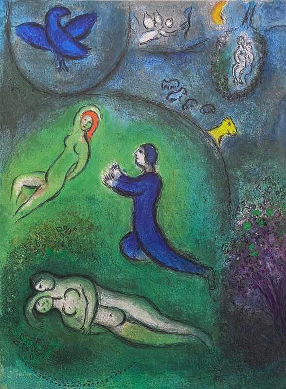 Marc Chagall, ‘“Daphnis and Lycenion,” Daphnis et Chloé (Cramer 46)’, 1977, Ephemera or Merchandise, Offset lithograph on wove paper, Art Commerce