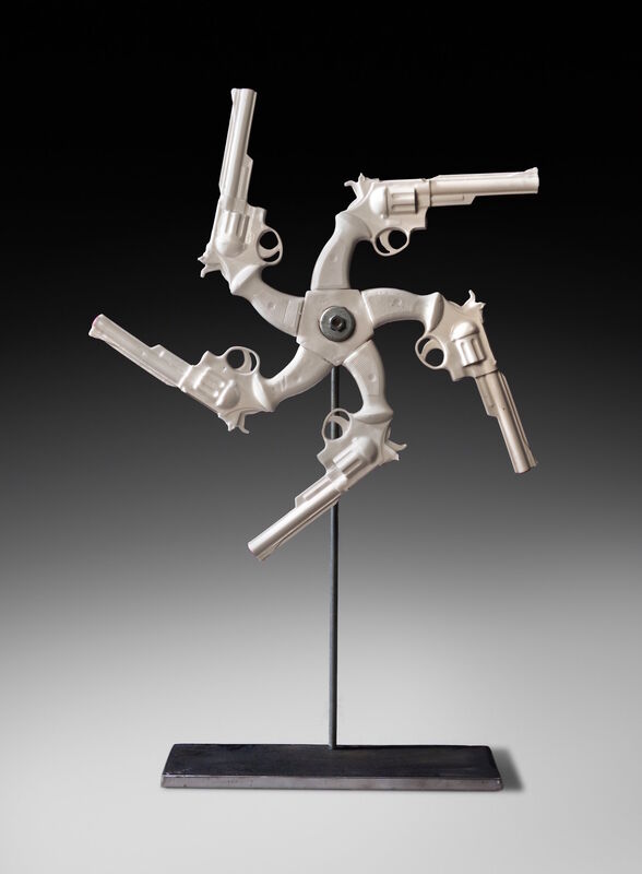 Linda Lighton, ‘44 Magnum Mandala’, 2011, Sculpture, Porcelain and steel, Rachael Cozad Fine Art