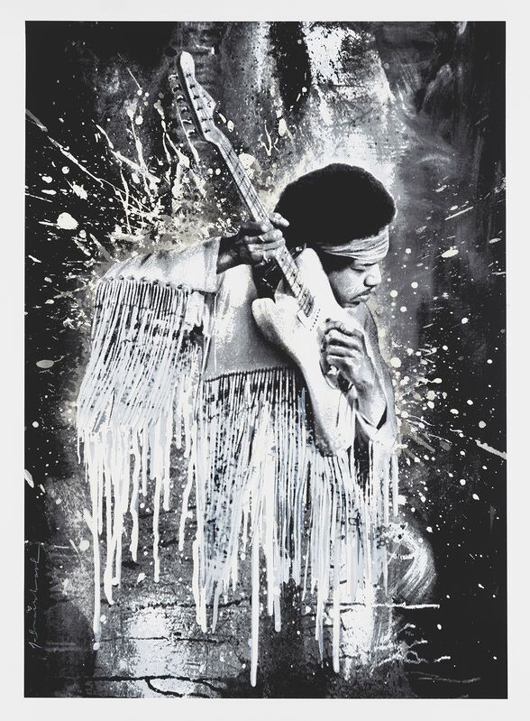 Mr. Brainwash, ‘Jimi (White)’, 2015, Print, Screenprint in colours on Archival Art paper, Tate Ward Auctions
