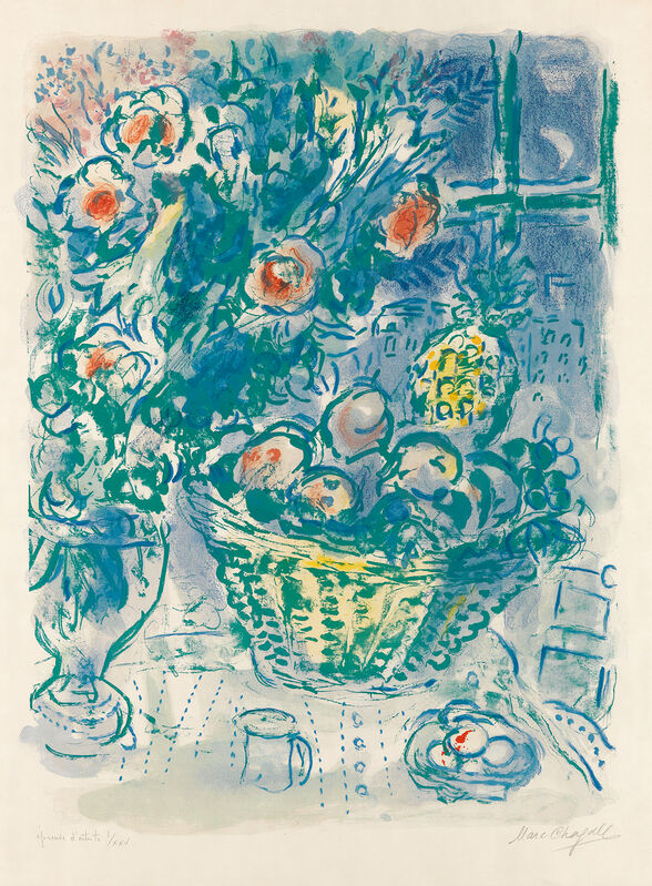 Marc Chagall, ‘Corbeille de fruits et ananas (Basket of Fruit and Pineapples)’, 1964, Print, Color Lithograph, Gallery de Sol