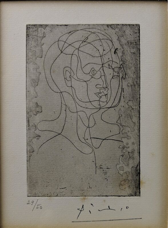 Pablo Picasso, ‘Tête d'homme’, 1922-23, Print, Etching on verge d'arches paper, Capsule Gallery Auction