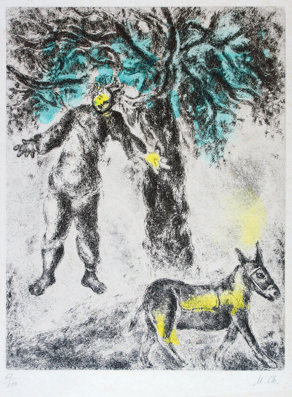 Marc Chagall, ‘Fin d'Absalom’, 1958, Print, Hand Colored Etching, Wallector