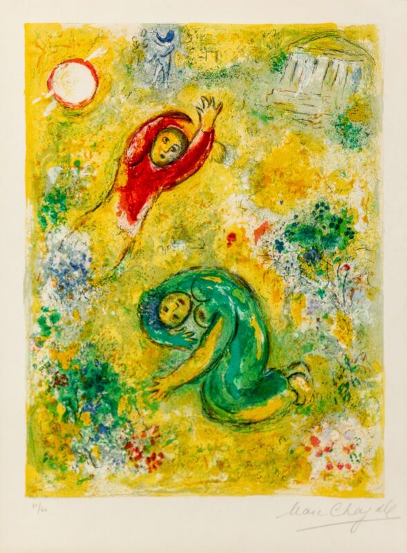 Marc Chagall, ‘Les fleurs saccagées (Trampled Flowers) (from Daphnis et Chloe)’, 1961, Print, Lithograph, Hindman