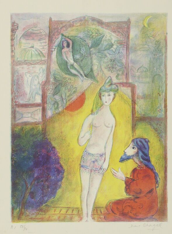 Marc Chagall, ‘Four Tales from the Arabian Nights (Mourlot 36 - 47; Cramer Books 18)’, 1948, Print, The complete set of twelve lithographs printed in colors, Sotheby's