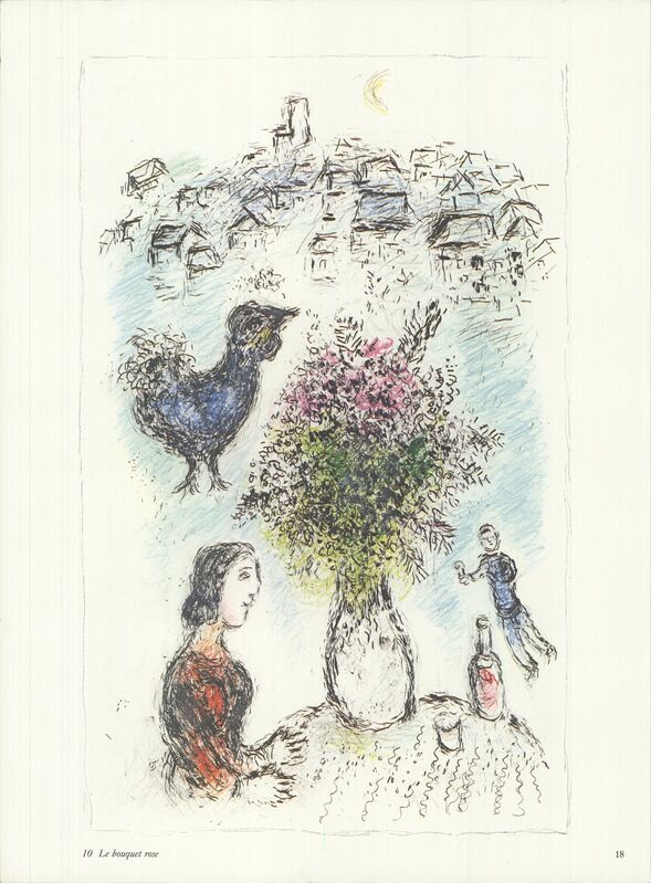 Marc Chagall, ‘Le Bouquet Rose’, 1981, Print, Offset Lithograph, ArtWise