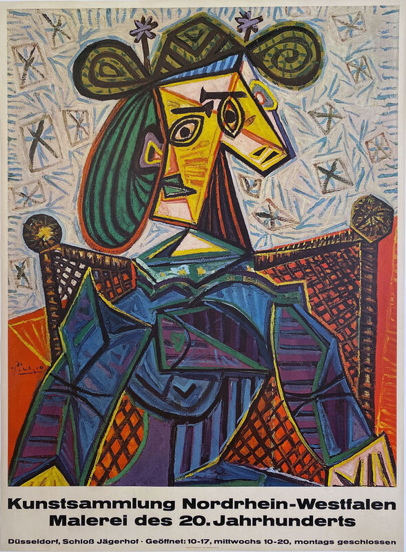 Pablo Picasso, ‘Kunstsammlung Nordrhein-Westfalen, Malerei des 20. Jahrhunderts Museum Poster’, 1955, Posters, Original Vintage Stone Lithographic Museum Exhibition Poster, David Lawrence Gallery