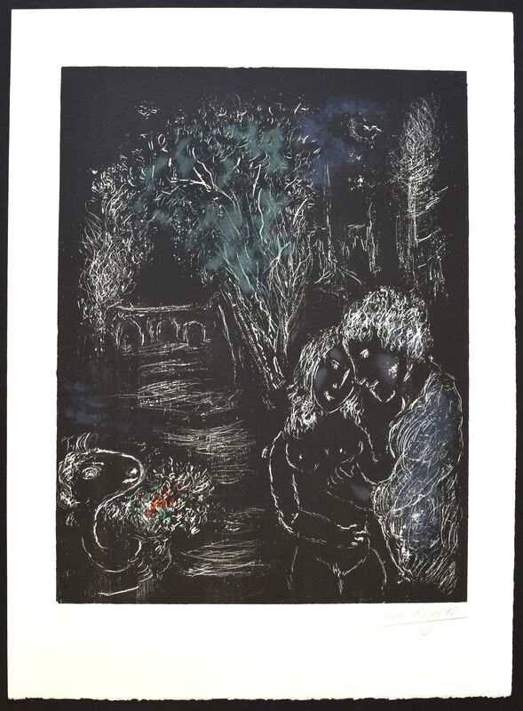 Marc Chagall, ‘Green Tree with Lovers’, 1980, Print, Lithograph, Georgetown Frame Shoppe