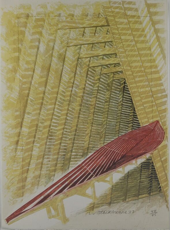 Robert Stackhouse, ‘Red Deck and Passage Structure’, 1987, Print, Lithograph, Capsule Gallery Auction