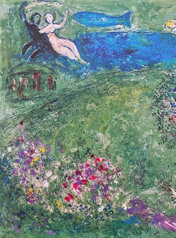 Marc Chagall, ‘“Le Verger (The Orchard),” from Daphnis et Chloé (Cramer 46; Mourlot 341)’, 1977, Ephemera or Merchandise, Offset lithograph on wove paper, Art Commerce