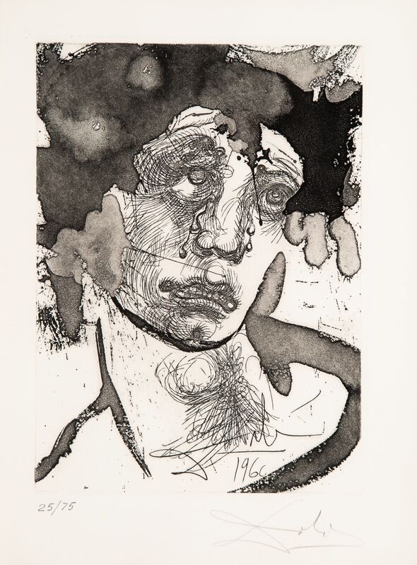 Salvador Dalí, ‘Portrait de Sigismond, from Le vida es sueno’, 1960, Print, Etching on wove paper, Heritage Auctions