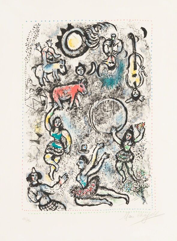 Marc Chagall, ‘The Tumblers’, 1969, Print, Original lithograph, Christopher-Clark Fine Art