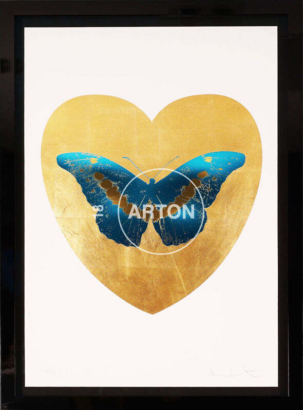Damien Hirst, ‘I Love You, Butterfly, Blue & Gold’, 2015, Print, Silkscreen, Gold Leaf, Foil Block, Arton Contemporary