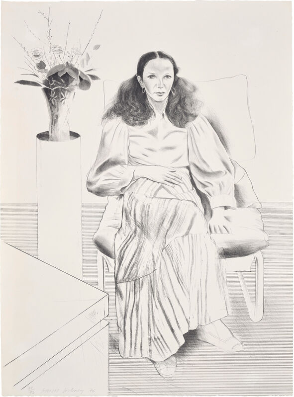 David Hockney, ‘Brooke Hopper, from Friends’, 1976, Print, Lithograph, on Arches Cover buff paper, the full sheet., Phillips